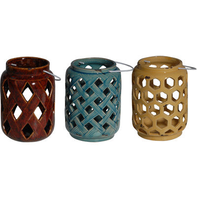 A&B Home Jorie Hanging Tall Lanterns - 3Pc/Box - Set Of 2