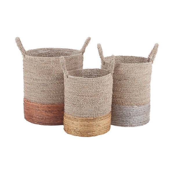 Dimond Home Mixed Metallics Nested Baskets | Modishstore | Bins, Baskets & Buckets