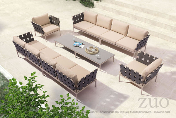 Zuo Glass Beach Arm Side/Backrest | Outdoor Furniture | Modishstore-8