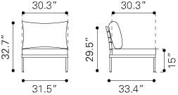 Zuo Glass Beach Arm Side/Backrest | Outdoor Furniture | Modishstore-7