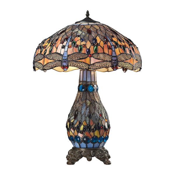 Dimond Lighting Dragonfly 3 Light Table Lamp In Dark Bronze Table Lamps, Dimond Lighting, - Modish Store