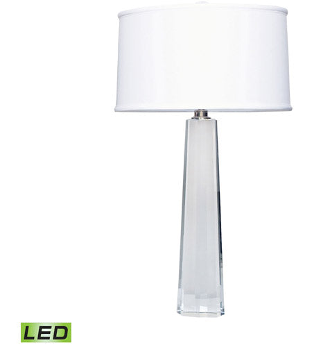 Lamp Works Crystal Faceted Column Table Lamp