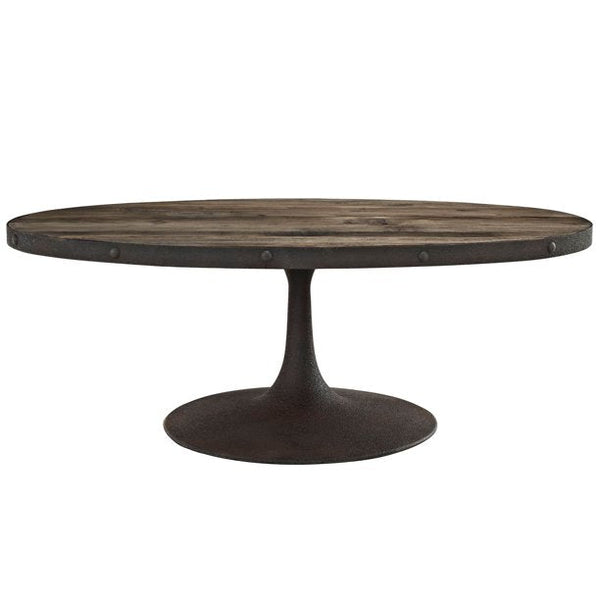 Modway Drive Wood Top Coffee Table - Brown