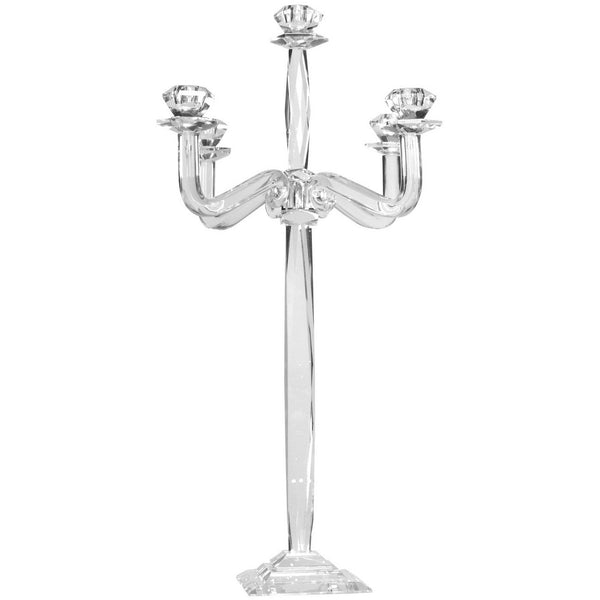 A&B Home Obelix Crystal 5-Candle Candelabra - Set Of 2