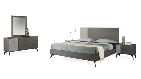 Vigfurniture Nova Domus Palermo Italian Modern Faux Concrete & Grey Nightstand | Modishstore | Nightstands-3