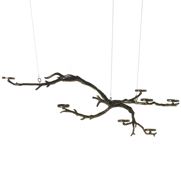 E+E Branch Chandelier by Accent Decor- golden color