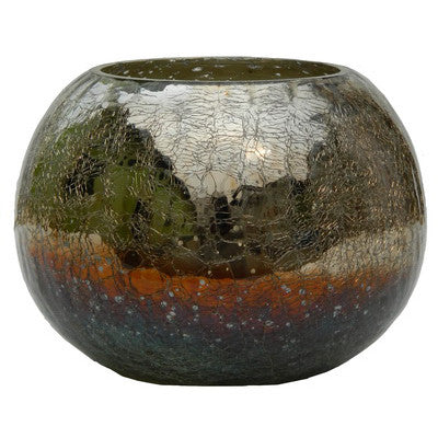 A&B Home Tri Color Glass T-Light Holder - Set Of 2