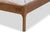 baxton studio brooklyn mid century modern walnut wood grey fabric king size platform bed | Modish Furniture Store-5