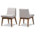 Baxton Studio Nexus Mid-Century Modern Walnut Wood Finishing Dark Fabric Dining Side Chair (Set of 2)