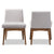 Baxton Studio Nexus Mid-Century Modern Walnut Wood Finishing Dark Fabric Dining Side Chair (Set of 2)