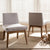 Baxton Studio Nexus Mid-Century Modern Walnut Wood Finishing Dark Fabric Dining Side Chair (Set of 2)