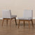 Baxton Studio Nexus Mid-Century Modern Walnut Wood Finishing Dark Fabric Dining Side Chair (Set of 2)