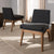Baxton Studio Nexus Mid-Century Modern Walnut Wood Finishing Dark Fabric Dining Side Chair (Set of 2)