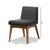 Baxton Studio Nexus Mid-Century Modern Walnut Wood Finishing Dark Fabric Dining Side Chair (Set of 2)