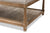 baxton studio carlotta french country weathered oak beige linen rectangular coffee table ottoman | Modish Furniture Store-3