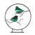 A&B Home Elegant Glass Birds On Stand