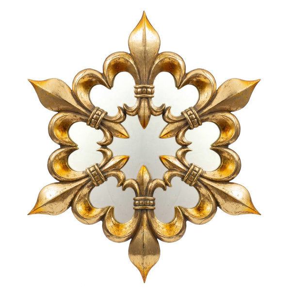A&B Home Antique Gold Fleur-de-lis Wall Mirror