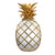 A&B Home Antique Gold Pineapple Wall Mirror