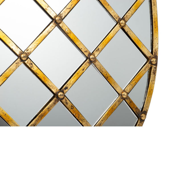 A&B Home Antique Gold Pineapple Wall Mirror