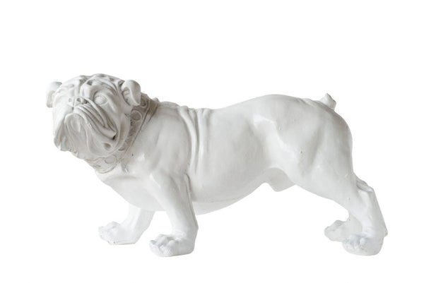 A&B Home Glossy White Dog
