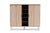 baxton studio adelina mid century modern 2 door oak and grey wood shoe cabinet | Modish Furniture Store-5