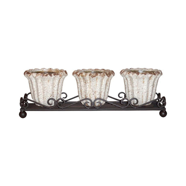 Pomeroy Jardin Wavy Triple Planter | Modishstore | Planters, Troughs & Cachepots
