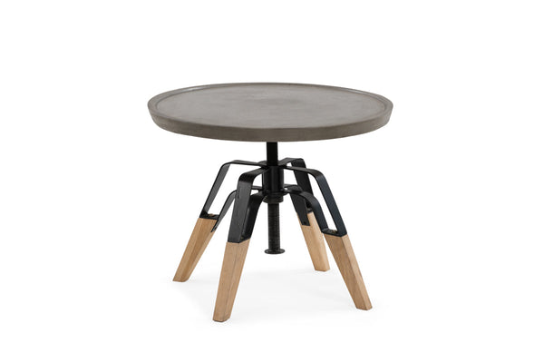 Vig Furniture Modrest Yates Modern Concrete & Oak End Table | Modishstore | End Tables