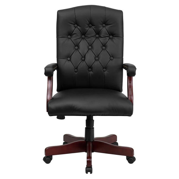 Flash Furniture Martha Washington Black Leather Executive Swivel Office Chair | Office Chairs | Modishstore-2