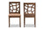 Baxton Studio Abilene Mid-Century Light Brown Fabric Upholstered and Walnut Brown Finished Dining Chair (Set of 2)