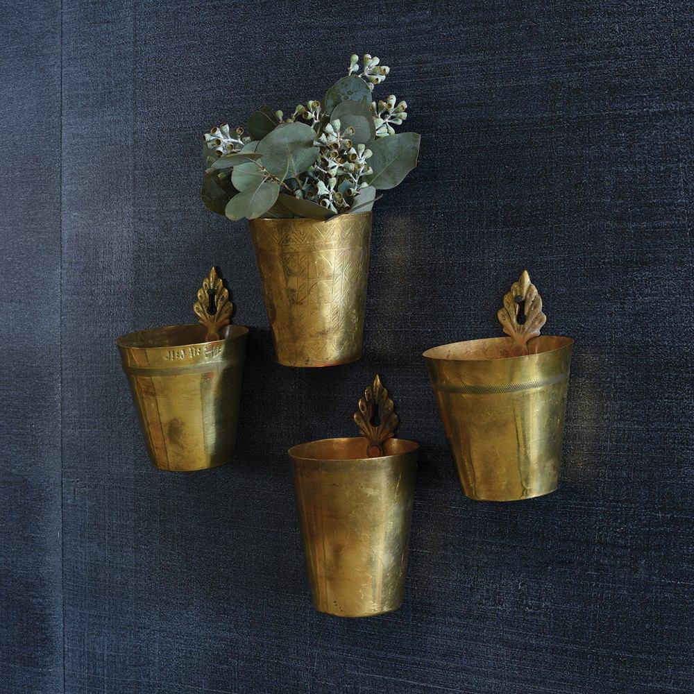 HomArt Hanging Brass Lassi Cup - Set of 6 - Feature Image | Modishstore | Wall Decor