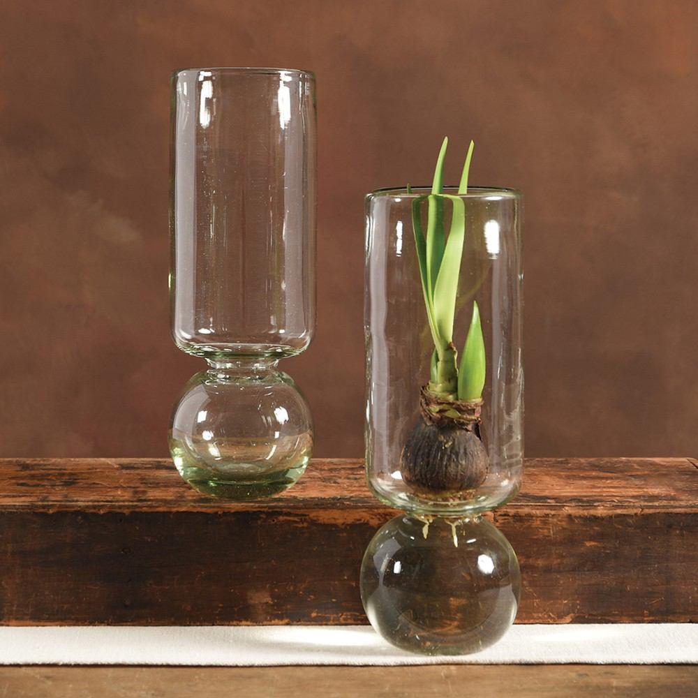 HomArt Recycled Glass Tall Bulb Vase - Set of 4-3