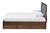 baxton studio brannigan modern and contemporary dark grey fabric upholstered walnut finished king size storage platform bed | Modish Furniture Store-3
