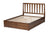 baxton studio brannigan modern and contemporary dark grey fabric upholstered walnut finished king size storage platform bed | Modish Furniture Store-16