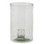 HomArt Recycled Glass Lucia Hurricane with Cup - Clear-2