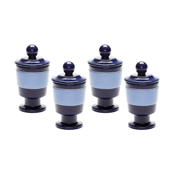 Dimond Home Navy And Denim Polar Filled Voitive | Modishstore | Candle Holders