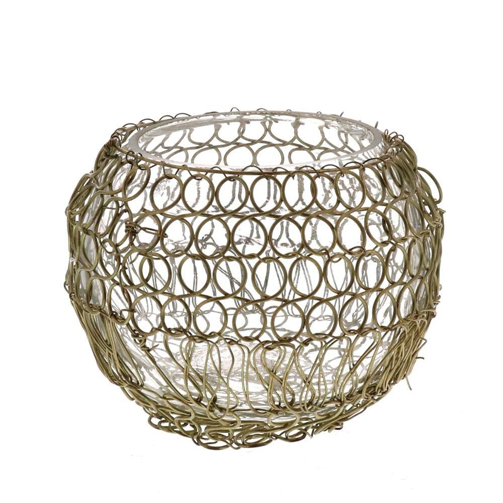 HomArt Twisted Wire Votive - Gold-3