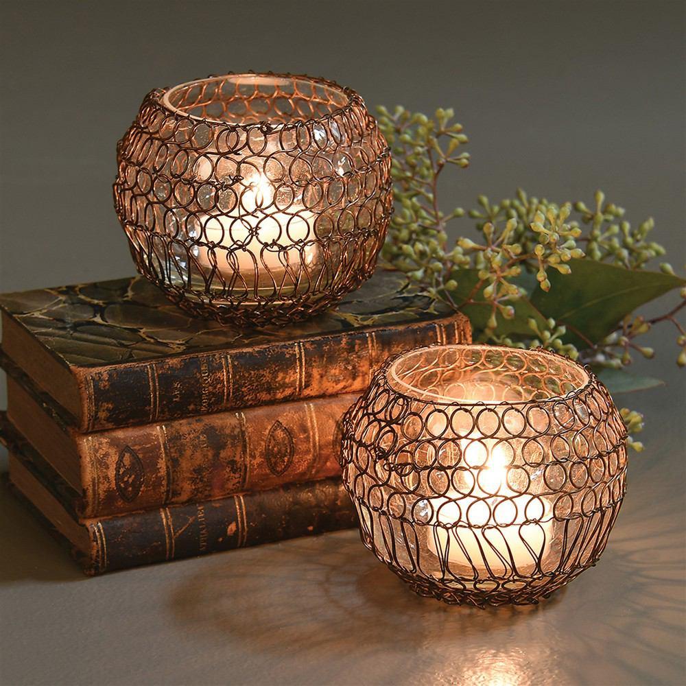 HomArt Twisted Wire Votive - Set of 6 | Modishstore | Candle Holders