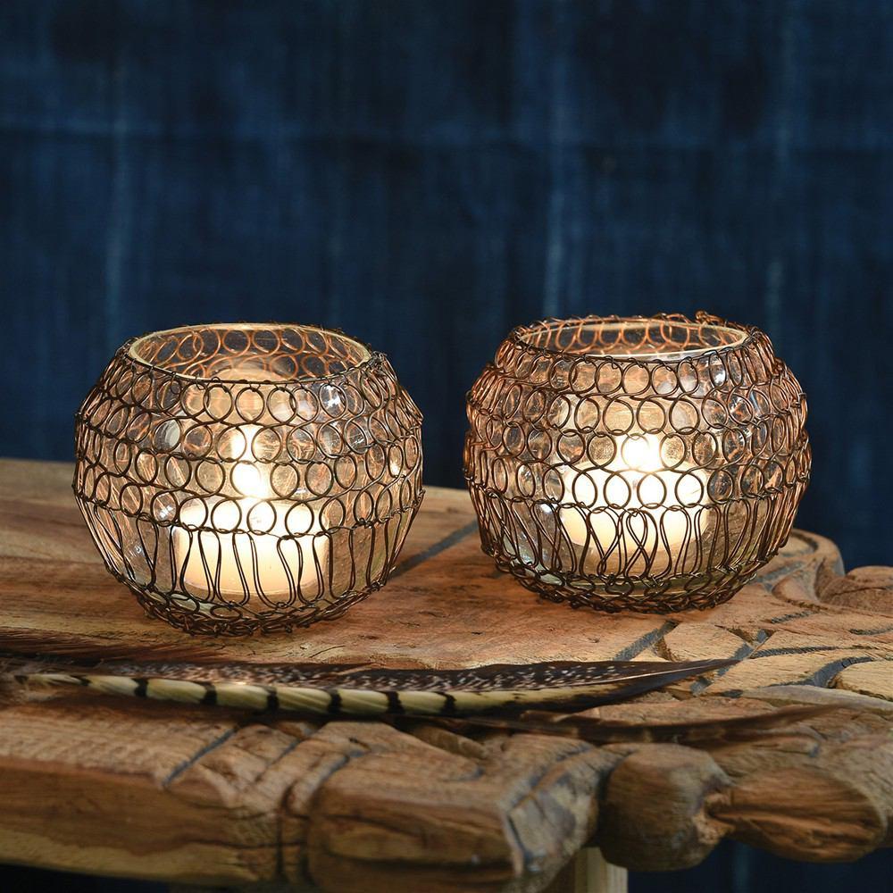 HomArt Twisted Wire Votive - Set of 6-7