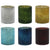 HomArt Glass Votive - Set of 6 - Assorted Colors - 6 colors - Assorted | Modishstore | Candle Holders