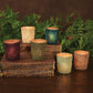 HomArt Crystalized Glass Votive - Set of 6 - Assorted Colors - 6 colors - Assorted-6