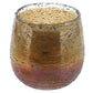 HomArt Sunrise Glass Luster Hurricane - Gold & Orange - Set of 6-2