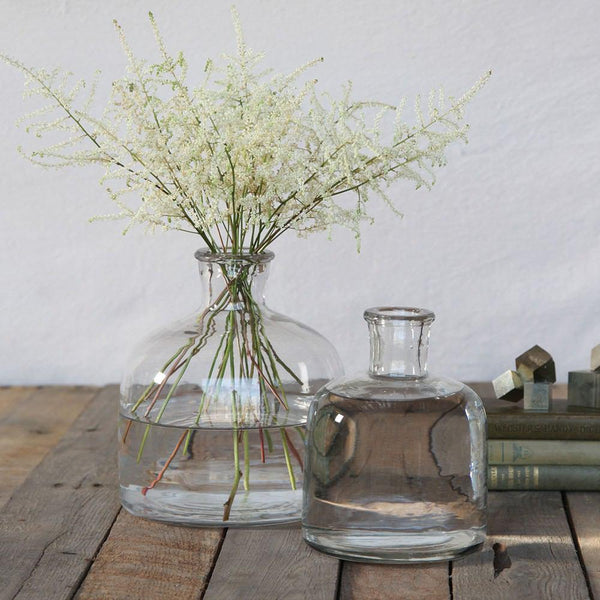 HomArt Milton Glass Bottle - Clear - Set of 2 | Modishstore | Bottles & Jugs