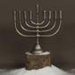 HomArt Menorah Cast Aluminum Candle Holder - Aluminum - Feature Image | Modishstore | Candle Holders