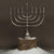 HomArt Menorah Cast Aluminum Candle Holder - Aluminum - Feature Image | Modishstore | Candle Holders
