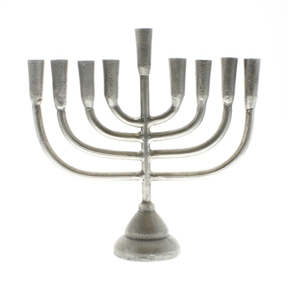 HomArt Menorah Cast Aluminum Candle Holder - Aluminum-2