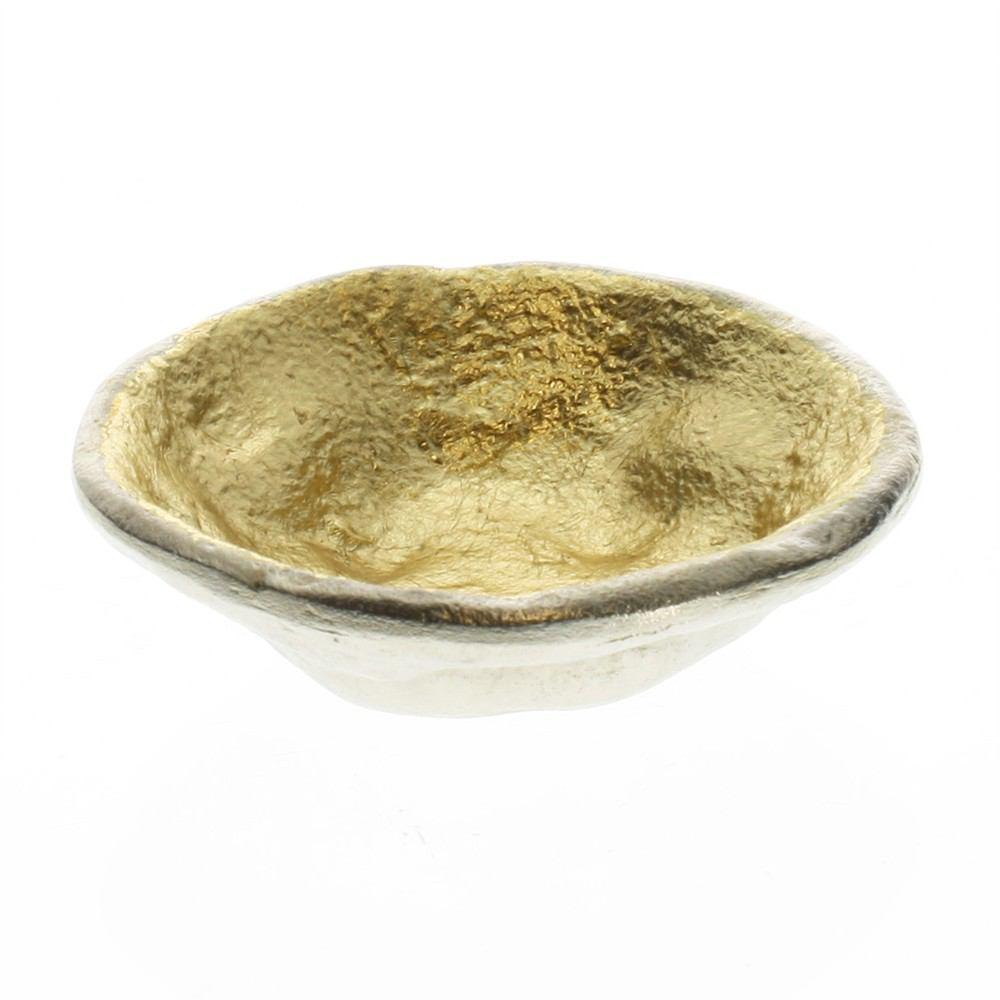 HomArt Strada Organic Cast Metal Bowl - Alum OUT - Gold IN - Small-3