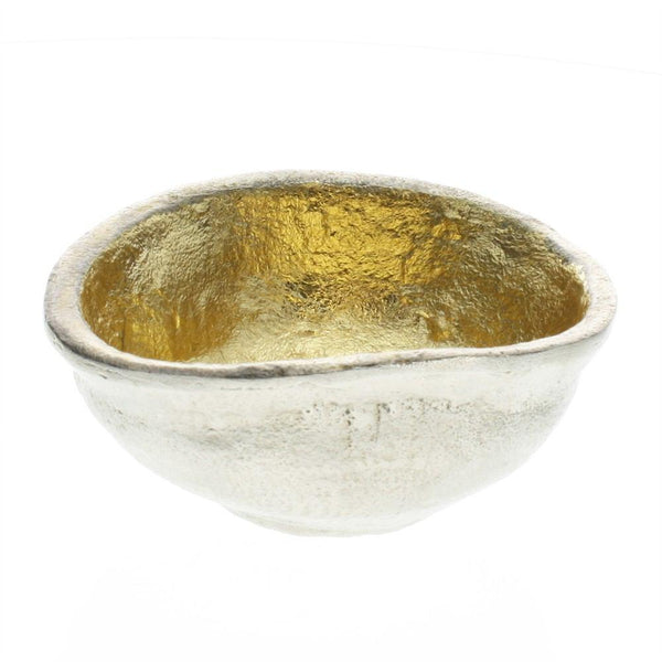 HomArt Strada Organic Cast Metal Bowl - Alum OUT - Gold IN - Set of 4 - Feature Image-2