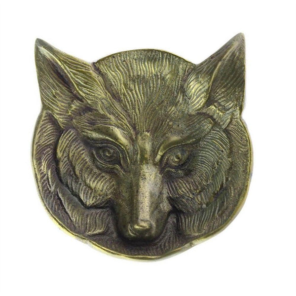 HomArt Fox Cast Metal Dish - Antique Brass - Set of 4-2