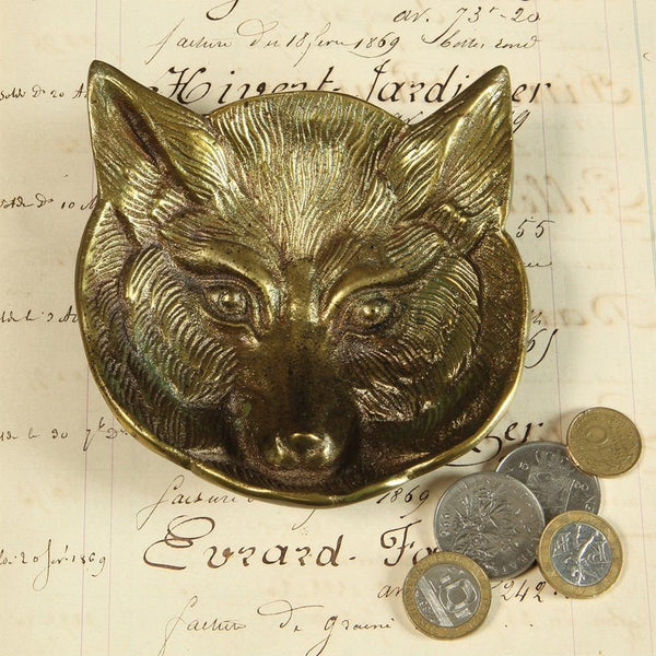 HomArt Fox Cast Metal Dish - Antique Brass - Set of 4 - Feature Image | Modishstore | Wall Decor