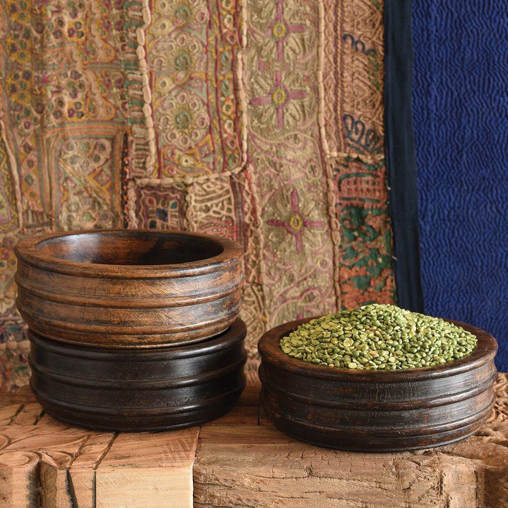 HomArt Chandler Turned Wooden Bowl - Feature Image | Modishstore | Decorative Bowls